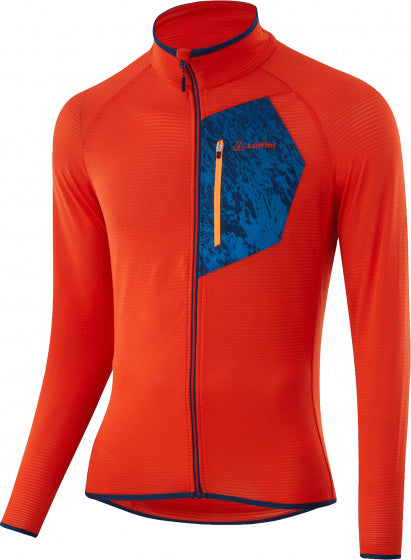outdoorvest heren polyester oranje blauw maat 48