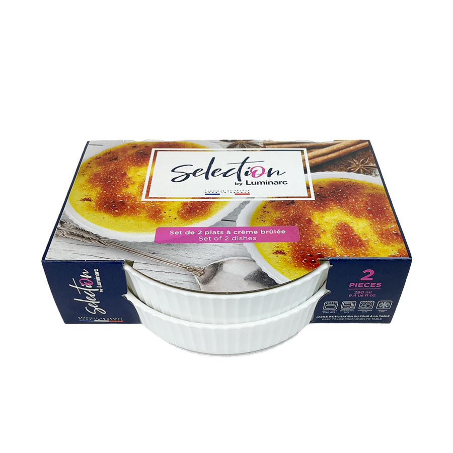 Luminarc selection crème brûlée schaaltjes 14,5x14x3cm 2 stuks