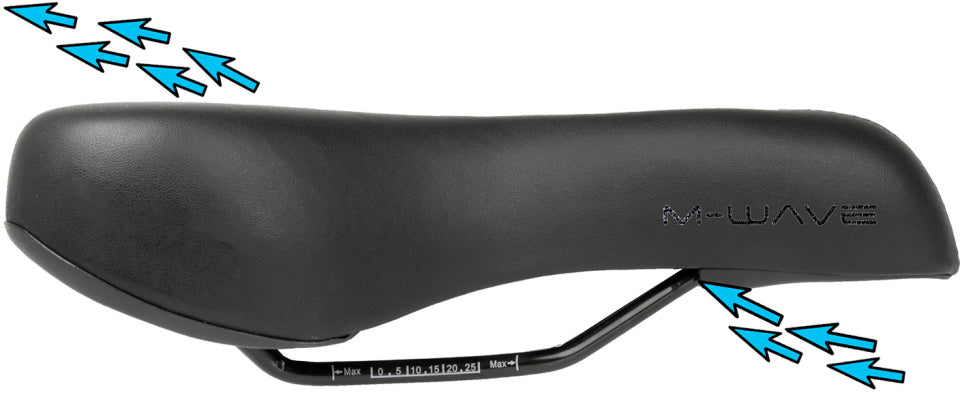 Tour II Fietszadel Unisex 262 x 156 mm Zwart
