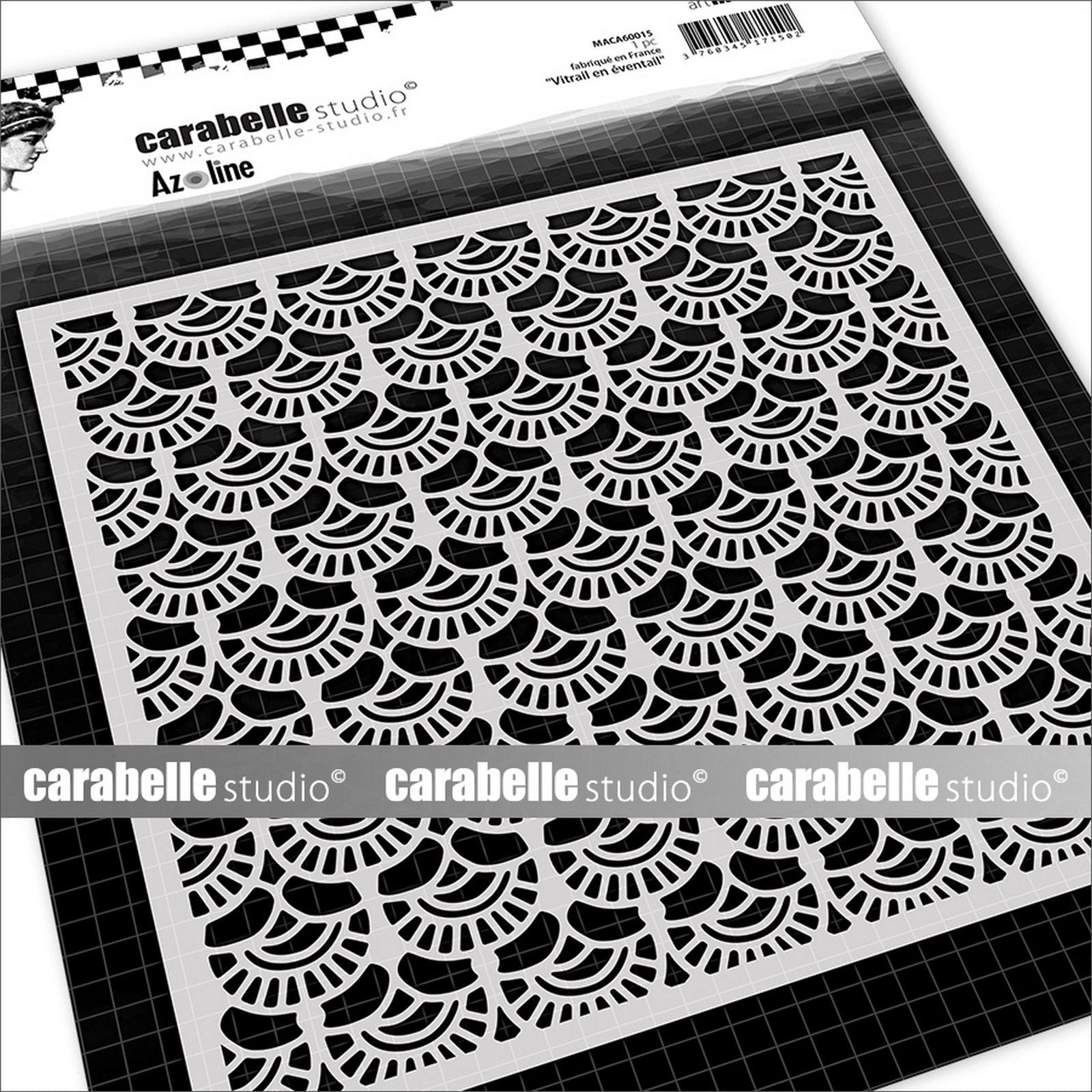 Carabelle studio • mask square 6’’ vitrail en éventail