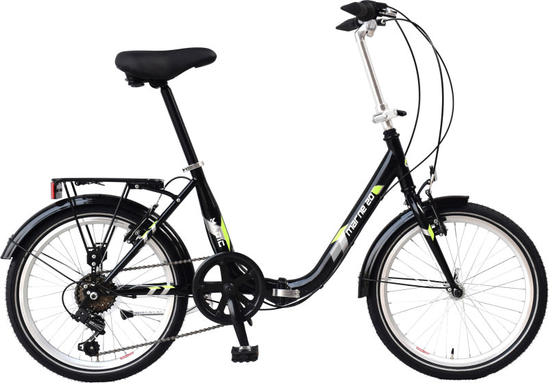 Magic marne vouwfiets 20 inch unisex 6v v-brakes zwart