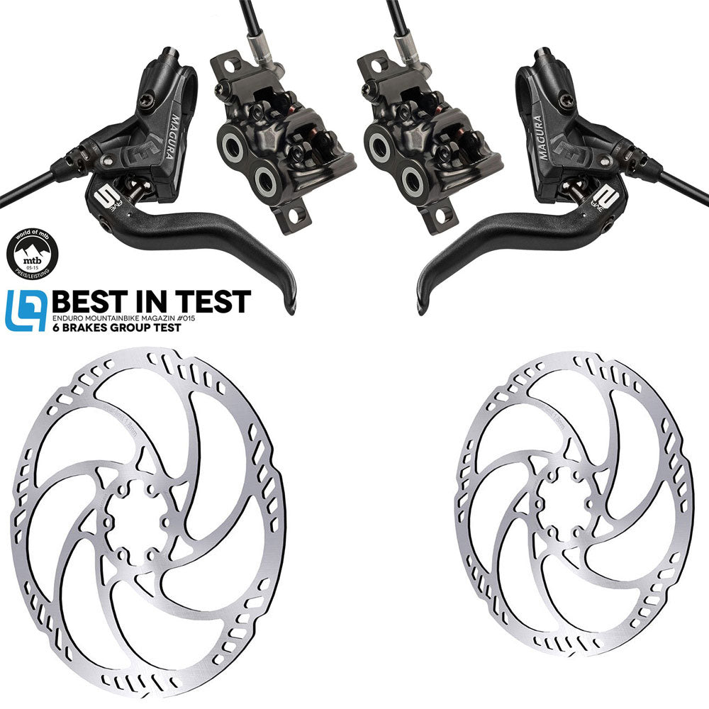 Magura mt5 disc brake set + storm hc | 180 mm 180 mm