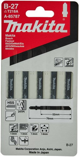 Makita accessoires decoupeerzaagblad b27 - t218a | 5 stuks - a-85787