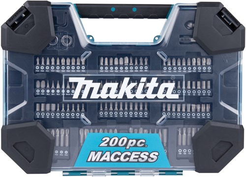 Makita accessoires boor- schroefbitset 200-delig - e-22610