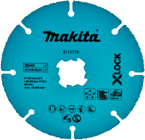 Makita accessoires makita trennscheibe 125mm uni.x-lock e-11776 doorslijpschijf recht 125 mm 1 stuk(s) gipskarton, pvc, vezelcement, kunst