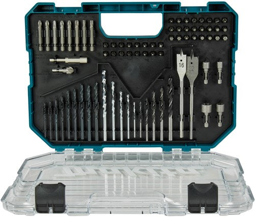Makita accessoires e-15126 boor- schroefbitset | 75-delig | in kunststof koffer e-15126