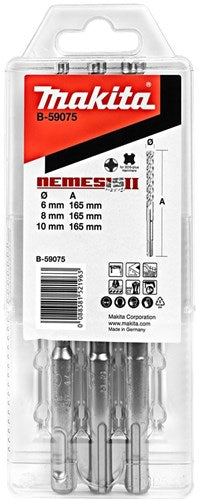 Makita accessoires sds-plus 3-delige borenset