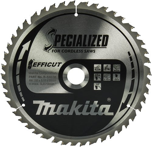 Makita accessoires zaagb efficut 260x30x2,15 45t 10g - b-64624 - b-64630