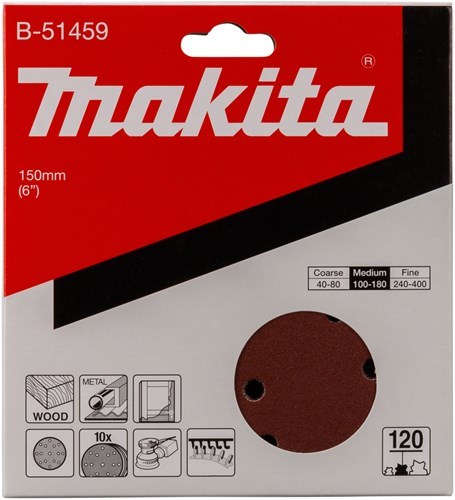 Makita accessoires schuurschijf k120 150mm - b-51459 - b-51459