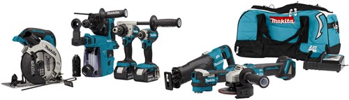 Makita dlx7020tx1 | combiset | 7 machines | 18v | 2 x 5,0ah | li-ion