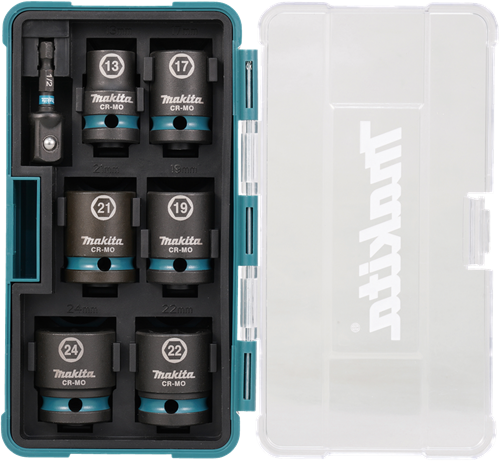 Makita krachtdopset impact black, 1 2 7-dlg - e-16592