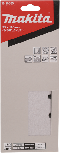 Makita accessoires makita schuurvel 185x93 k180 vlc whi. - e-19685