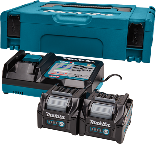 Makita 191v27-4 | xgt startset 40v max in mbox1 (2x 2.5ah bl4025 accu + dc40rc lader) - 191v27-4
