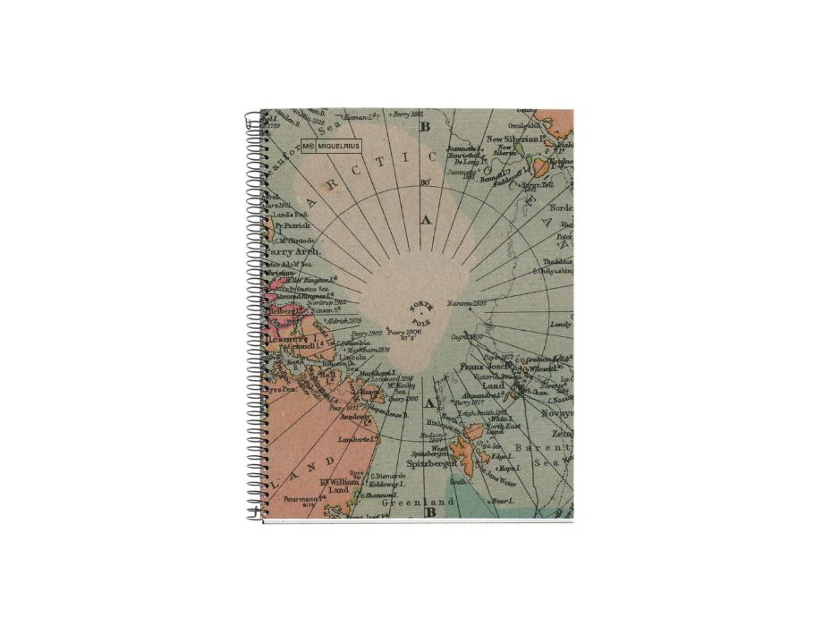 Miquelrius notitieboek - landkaart - a5 geruit - 80 blz