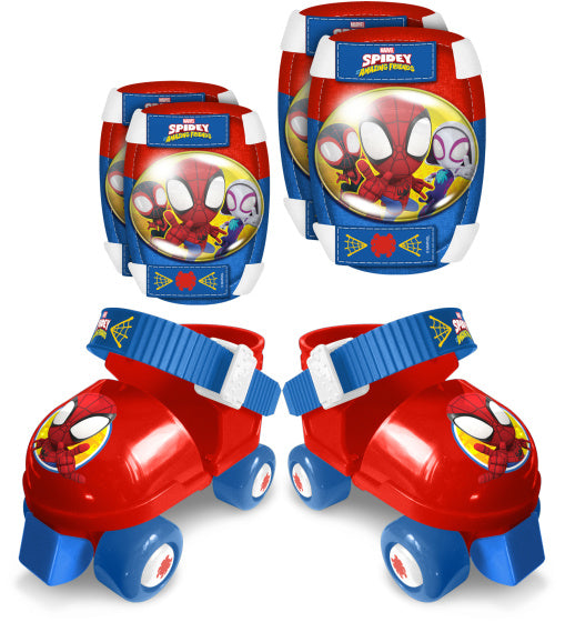 Stempel - Spidey rolschaatsen verstelbaar rood blauw maat 23-27