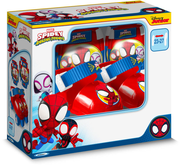 Stempel - Spidey rolschaatsen verstelbaar rood blauw maat 23-27