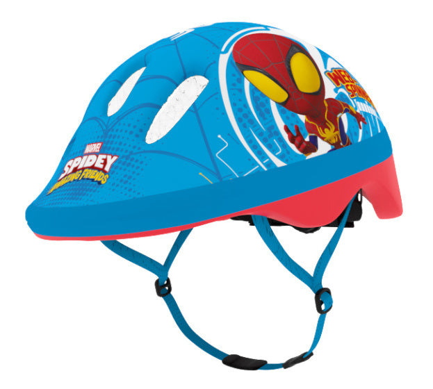 Disney spidey fietshelm jongens blauw rood maat 44-48 cm (xs)