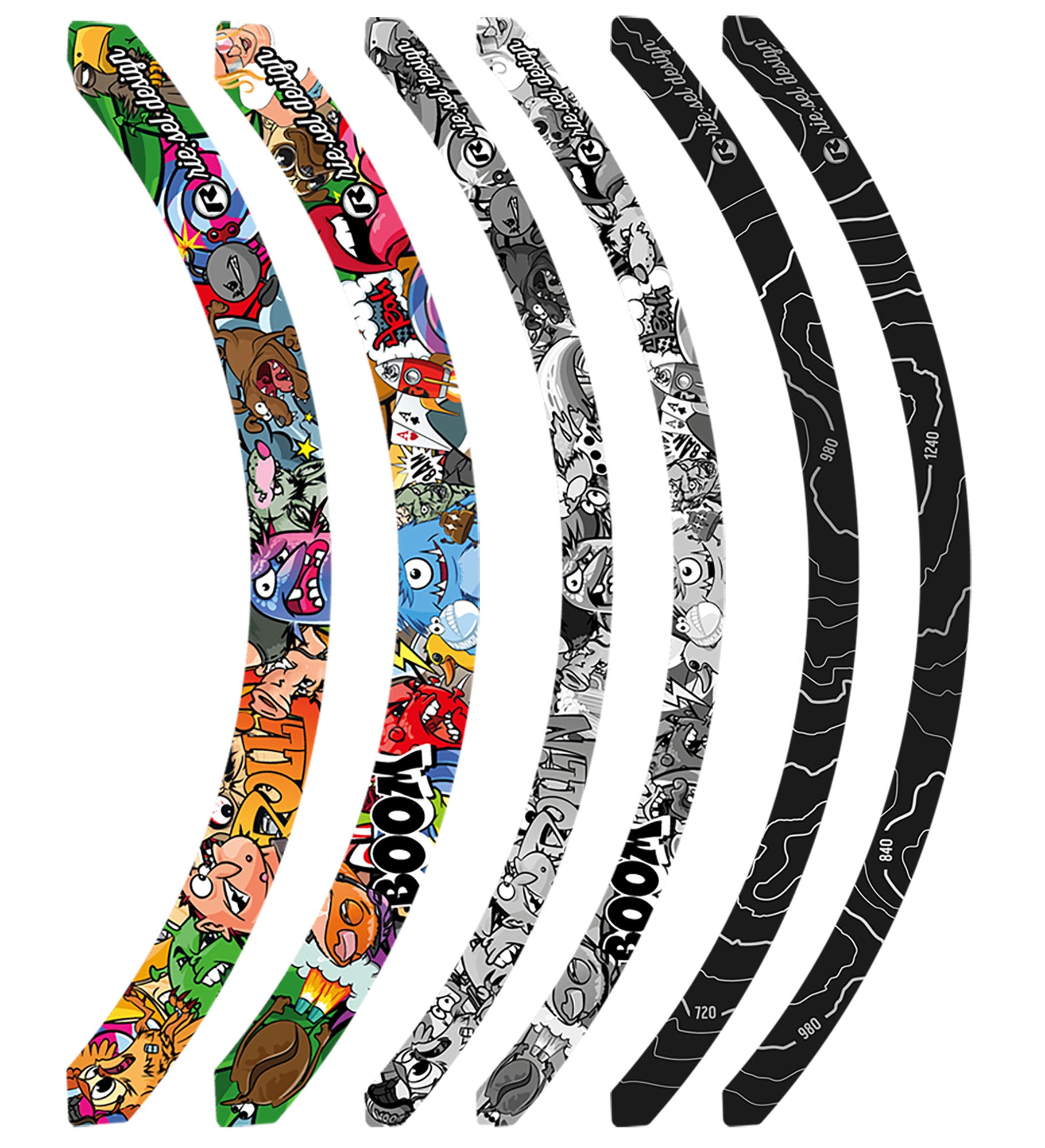 Rie:sel design rim decal set 25mm | stickerbomb ultra black