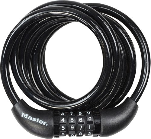 Masterlock spiraalkabelslot, 1,80m x 8mm - 8221eurdpro 8221eurdpro