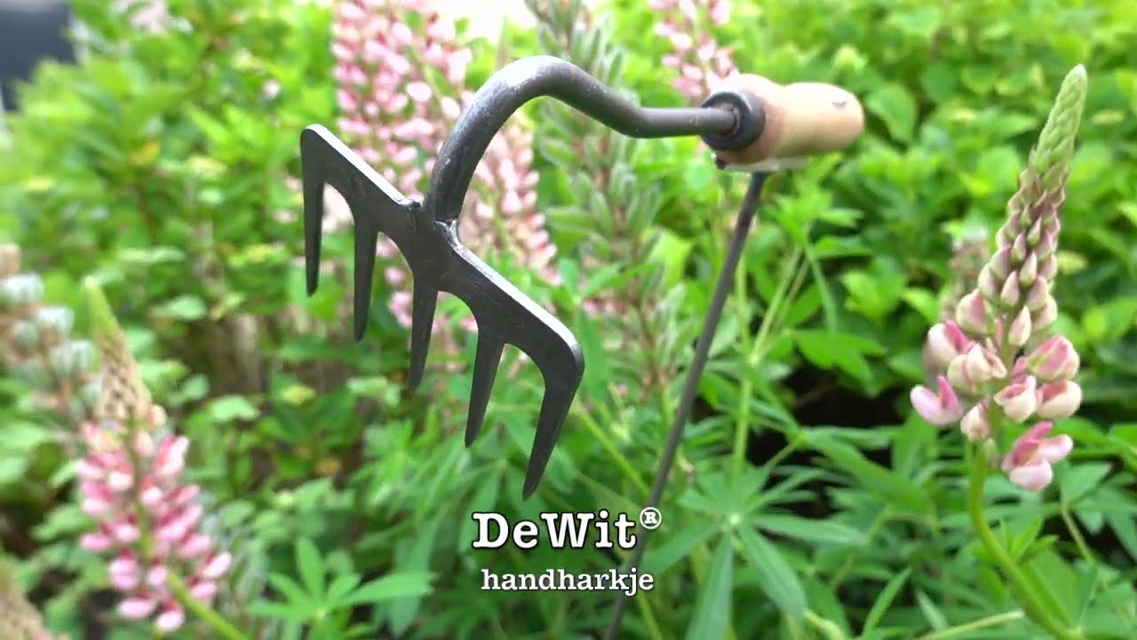 De wit producten handhark gesmeed 5 tands essen handvat 14cm stardewitstar