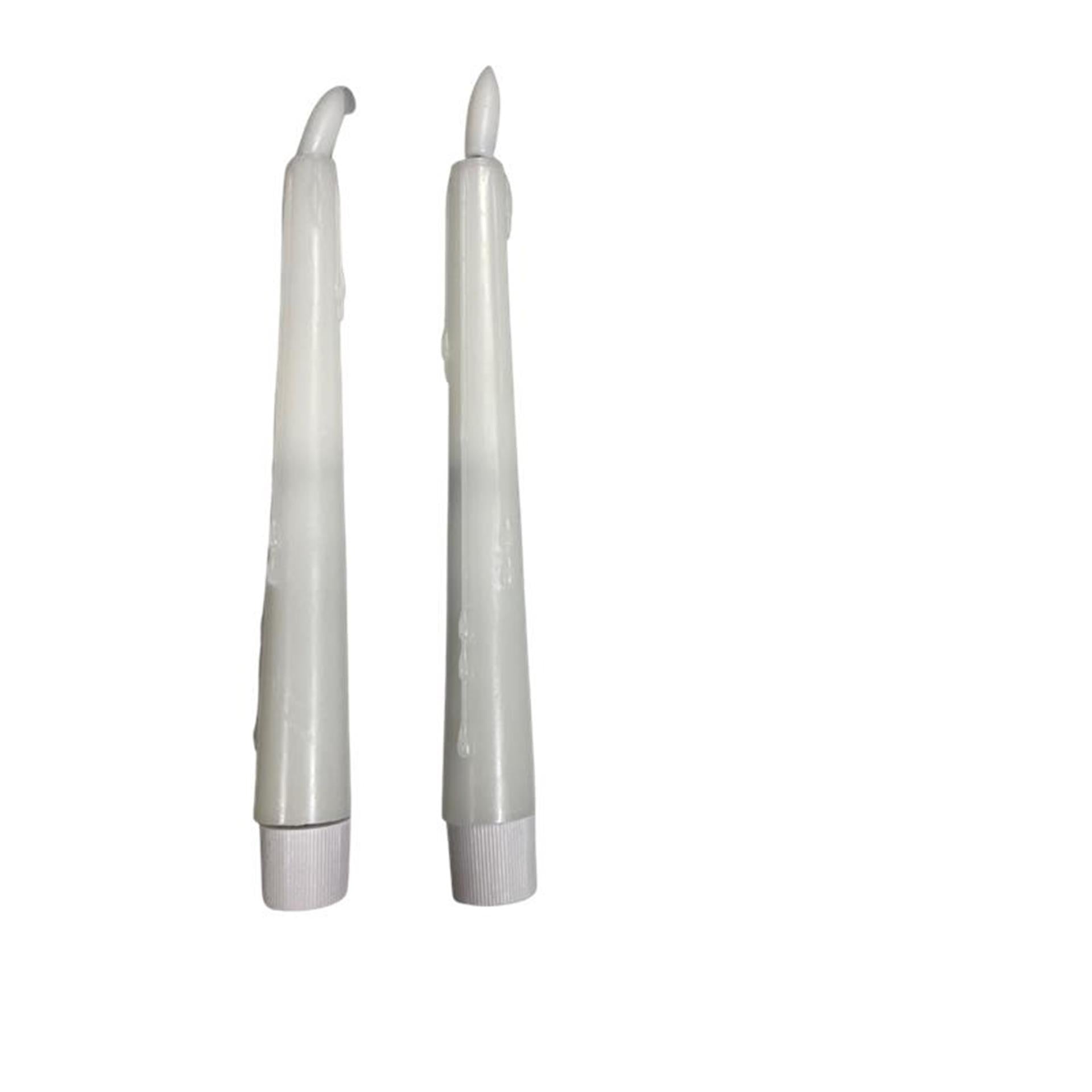 Magic flame candles led diner druip 20cm wit set a 2