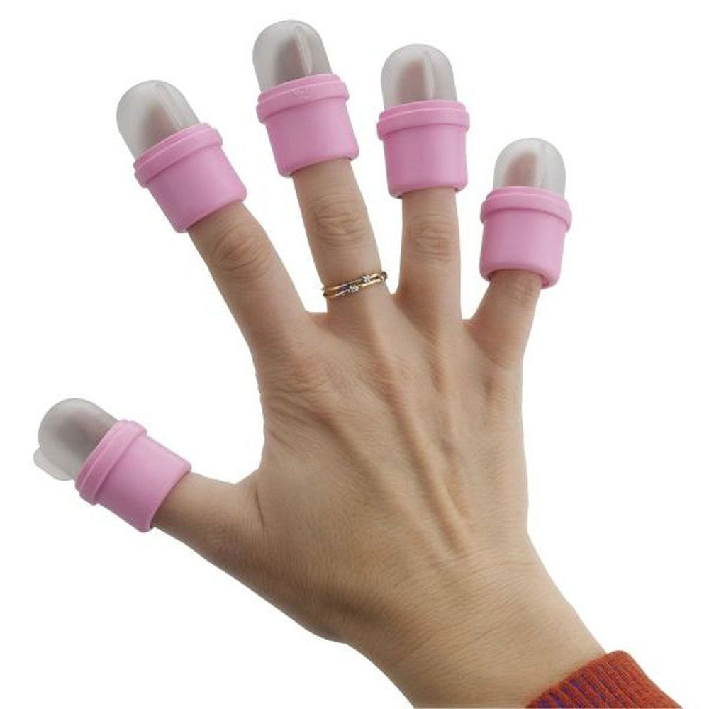 Sibel nagelverwijderaar losweken vingerhoedjes roze 10st.