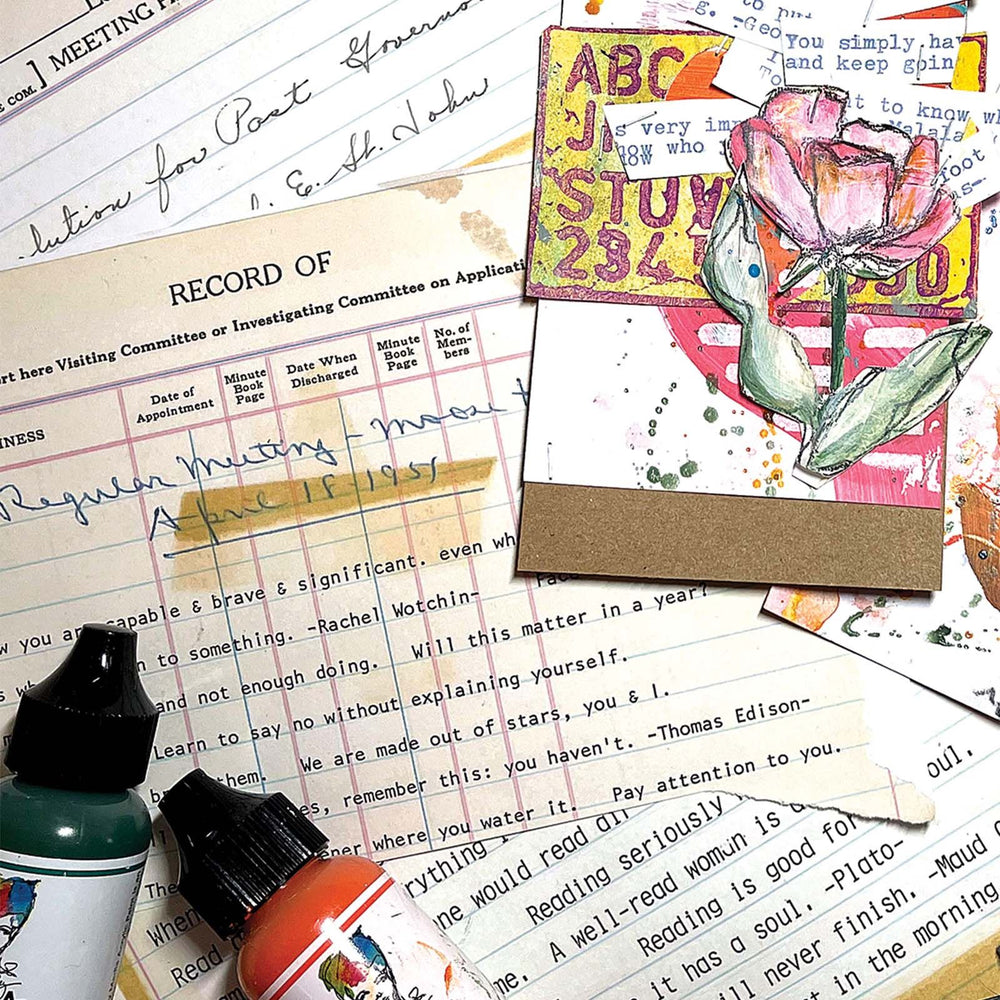 Ranger ink ranger • dina wakley media typed ledgers set 2 12sheets