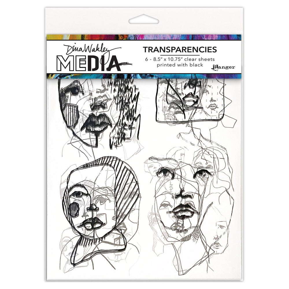 Ranger ink ranger • dina wakley media transparencies abstract portraits set 2