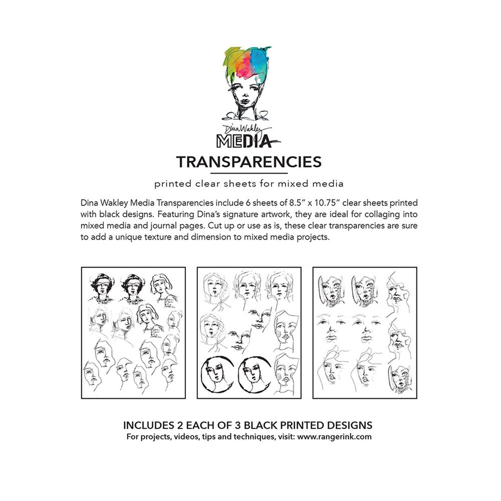 Ranger ink ranger • dina wakley media transparencies tinies set 1