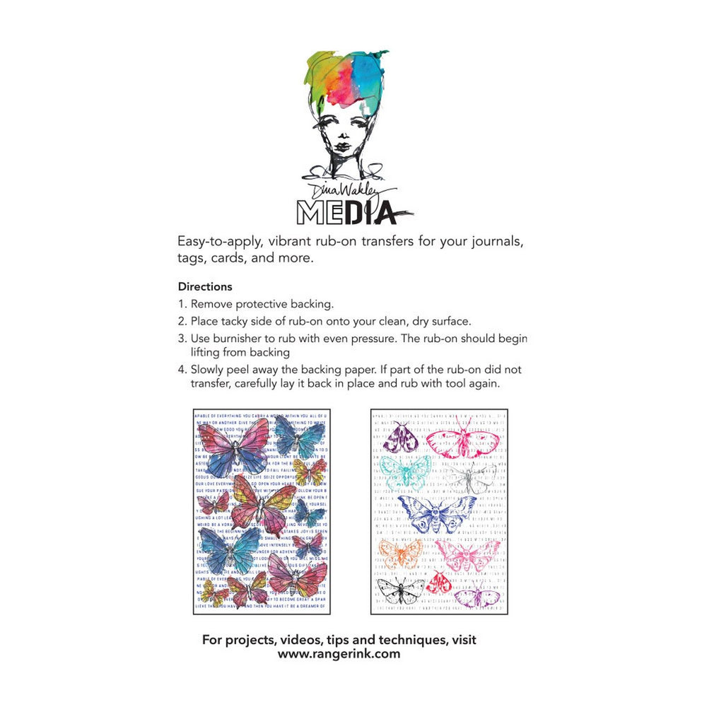 Ranger ink ranger • dina wakley media rub-ons flutters