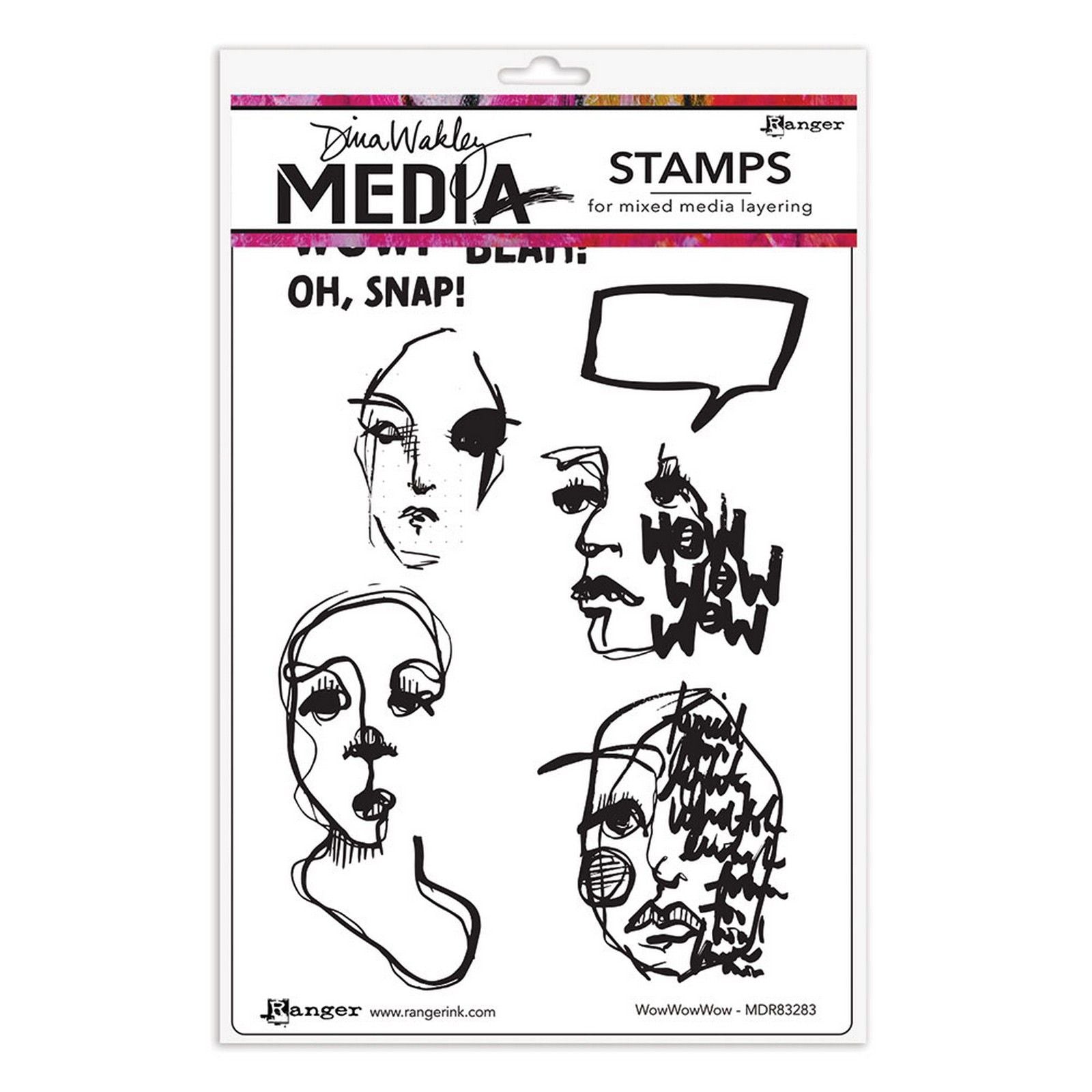 Ranger ink ranger • dina wakley media cling stamps wowwowwow