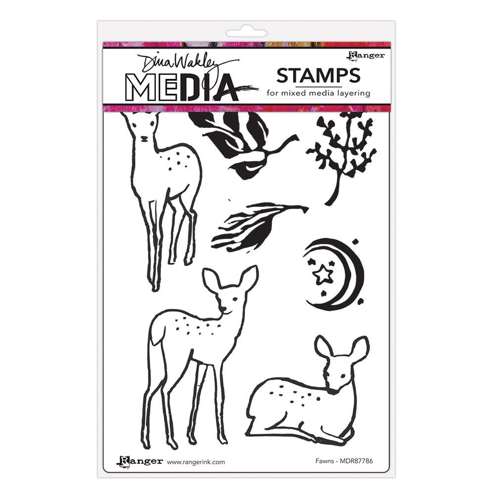 Ranger ink ranger • dina wakley media cling stamps fawns