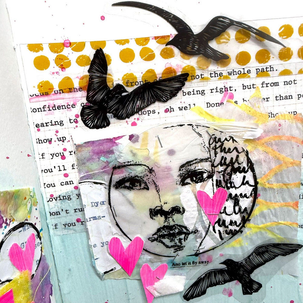 Ranger ink ranger • dina wakley media cling stamps let it fly