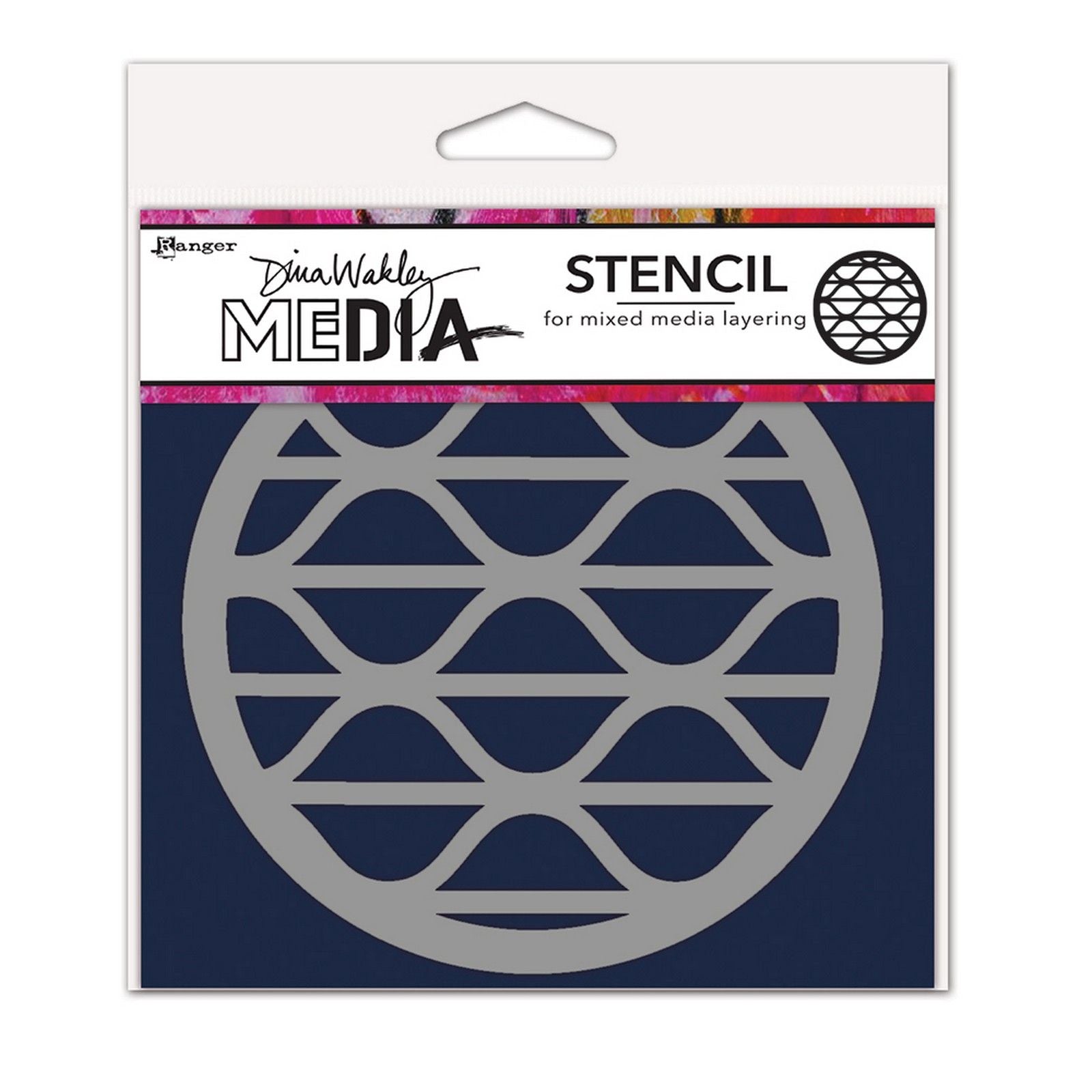 Ranger ink ranger • dina wakley media stencil groovy coaster