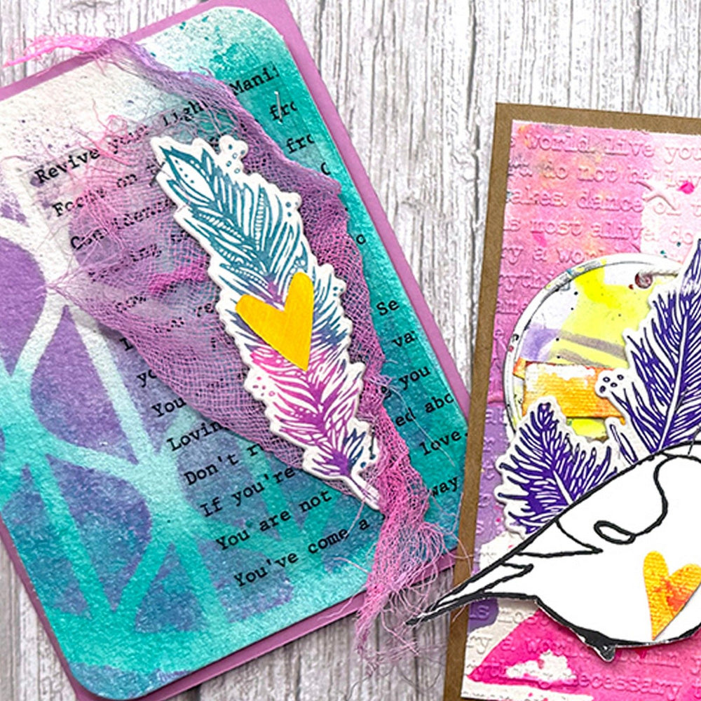 Ranger ink ranger • dina wakley media stencil groovy coaster