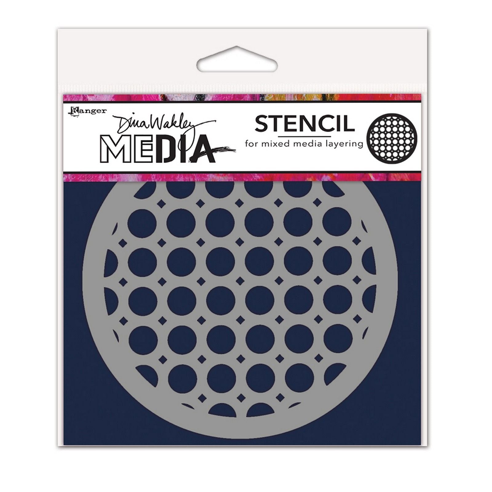 Ranger ink ranger • dina wakley media stencil rattan coaster