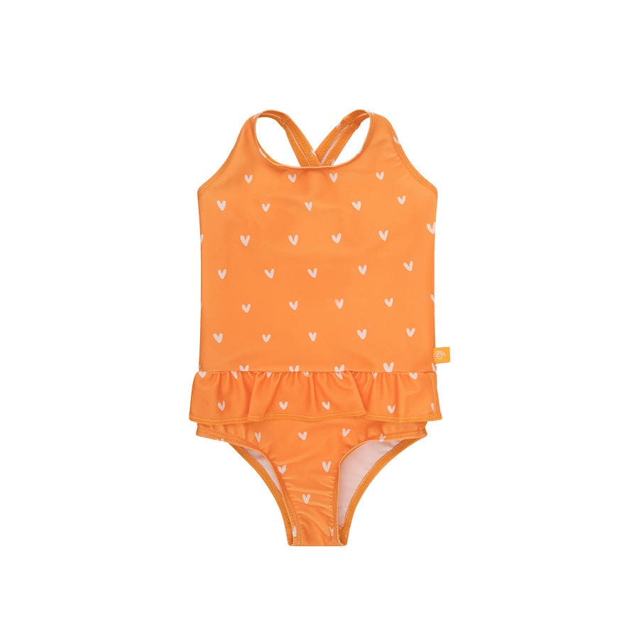 Oranje kus | oranje meisjes uv-badpak