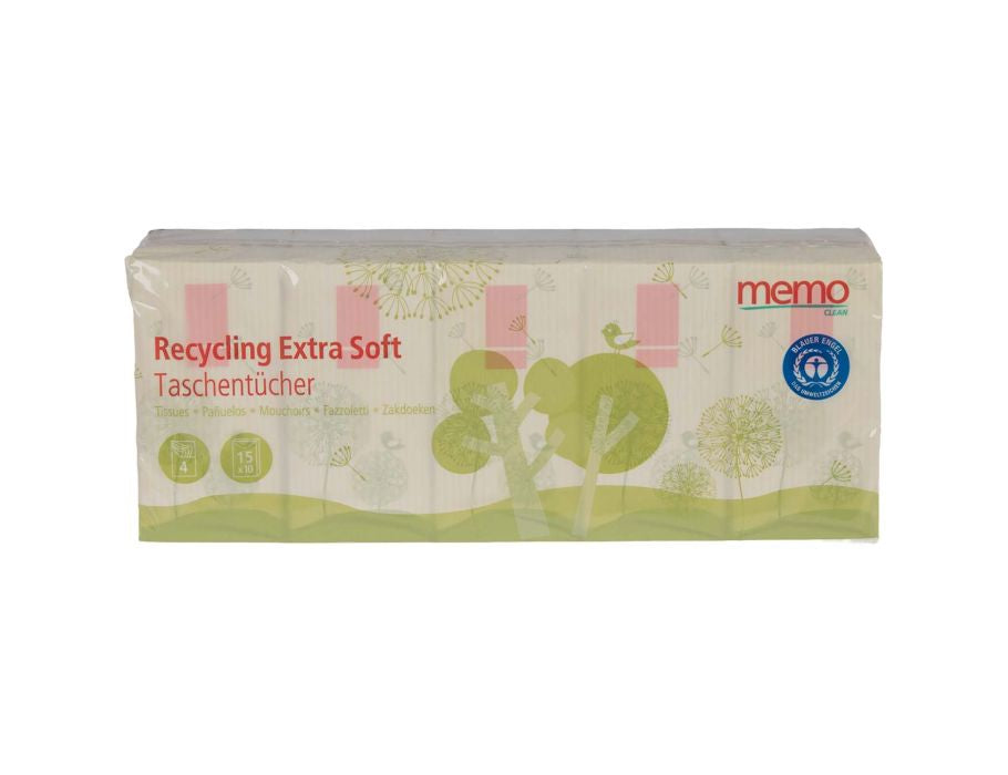 Memo zakdoekjes 4-laags - 100% gerecycled