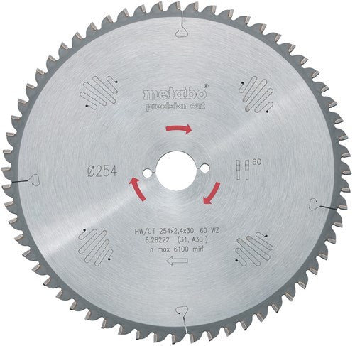 Metabo accessoires cirkelzaagblad hw ct ø 220x30, 36 wz - 628042000