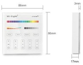 Mi-light rgb-cct draadloze opbouw schakelaar 2.4g led0202