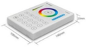 Mi-light miboxer rgb-cct draadloze opbouw schakelaar 2.4g 8-zones wit - led0203