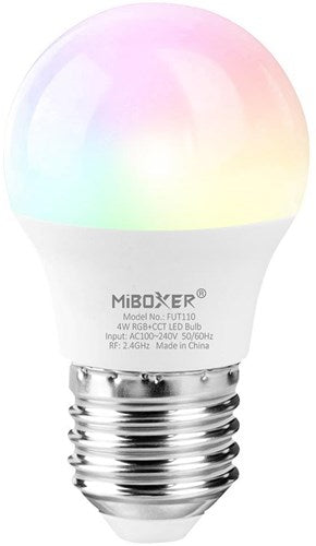 Mi-light miboxer rgb-cct led e27 kogel 4w rf 2.4g - led0216