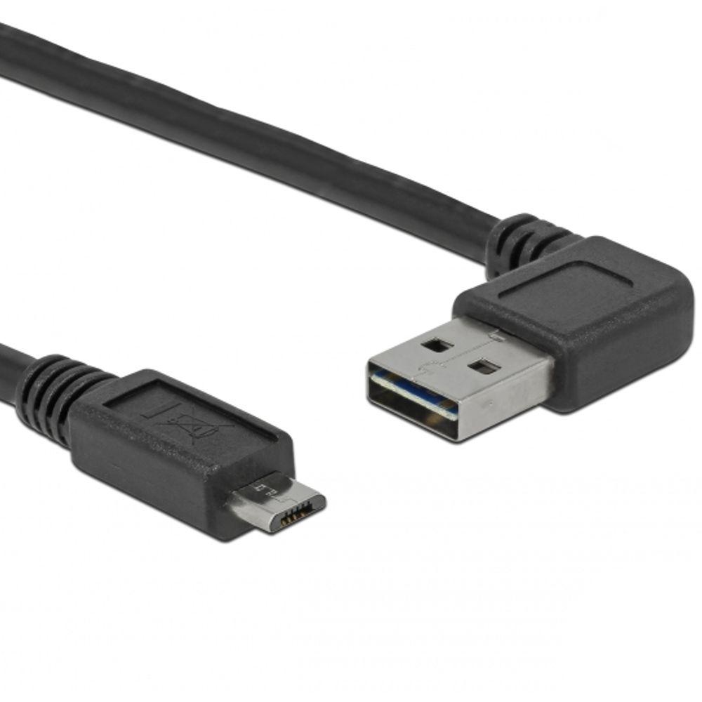 DeLOCK DeLOCK USB 2.0 mannelijk links rechts > micro-B, 3m
