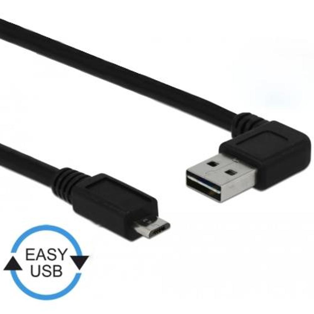 DeLOCK DeLOCK USB 2.0 mannelijk links rechts > micro-B, 3m