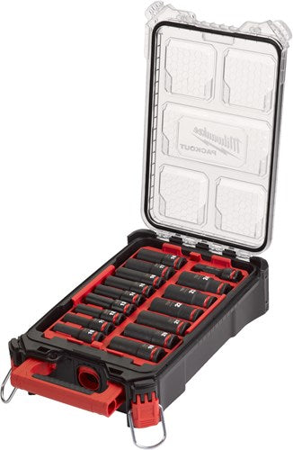 Milwaukee 1 2 packout impact socket set - 16 pc doppenset packout™ shockwave™ 1 2 lang (16-delig) - 4932480943