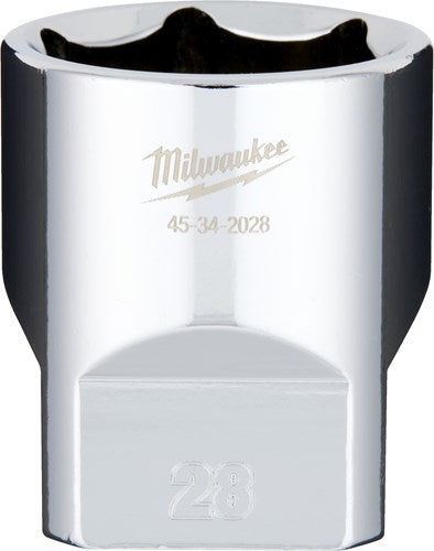 Milwaukee accessoires 1 2 dop metrisch - 28 mm - 4932480026