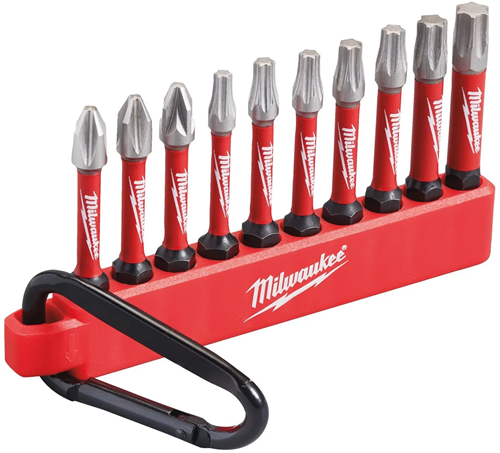 Milwaukee accessoires carabiner 10-delig shockwave bits - 4932480941