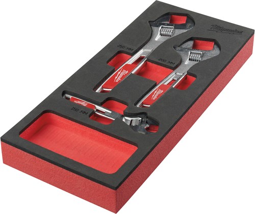 Milwaukee accessoires foam inlay verstelbare moersleutelset (3 delig) - 4932492397