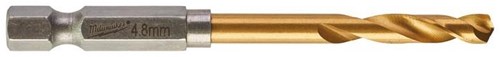 Milwaukee accessoires metaalboor shockwave hss-g ti. 4.8mm -1pc - 48894711