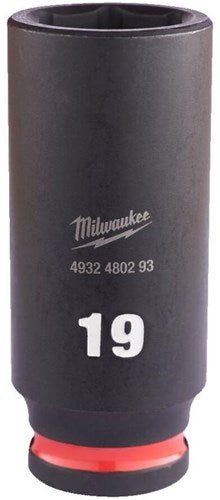 Milwaukee accessoires shockwave slagdop 3 8 diep 19mm | 1 stuk - 4932480293